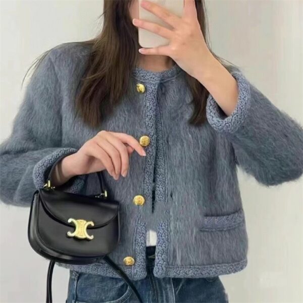 ミニ トリオンフ セリーヌ クロスボディバッグ ブランド 本 革 レディース バッグ 人気 黒 ミニ ハンドバッグ セリーヌ 芸能人 バッグ - 画像 (4)