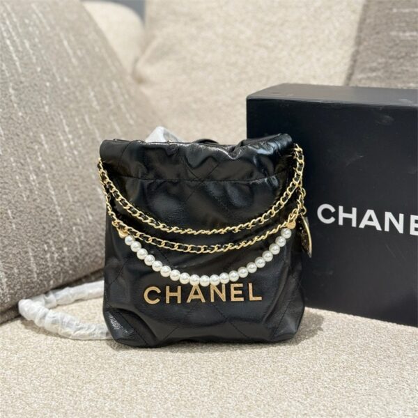 chanel22 ミニ シャネル ミニ ハンドバッグ パール チェーン バッグ トート バッグ チェーン ハイ ブランド 女性 バッグ 人気 30 代 キルティング チェーン バッグ シャネル 偽物 - 画像 (8)
