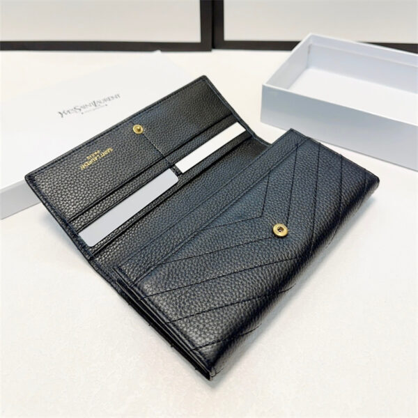 イブ サン ローラン 長 財布 レディース 長 財布 レディース 二 つ折り 50 代 女性 財布 ハイ ブランド サン ローラン モノグラム 財布 革 ロング ウォレット イブ サン ローラン 偽物 - 画像 (7)