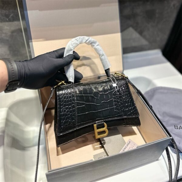 バレンシアガ アワー グラス xs クロコダイル バッグ ブランド ショルダー バッグ ワニ 柄 ブランド ハンドバッグ ハイ ブランド ラグジュアリー ブランド バッグ バレンシアガ 偽物 - 画像 (2)
