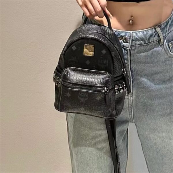 ミニ リュック mcm xmini stark ベベブー サイドスタッズ バックパック ミニ リュック ブランド リュック エムシー エム 可愛い リュックサック ブランド 2way バッグ ブランド - 画像 (7)