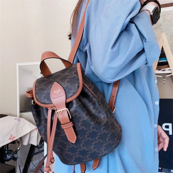 ミニ フォルコ バックパック セリーヌ ミニ リュック トリオンフ キャンバス リュック バックパック ハイブランド リュック サック 大人 かわいい セリーヌ 偽物 - 画像 (7)