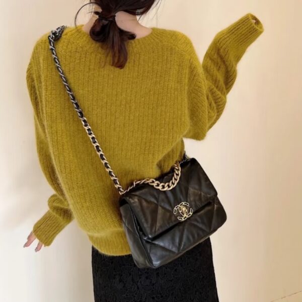 chanel 19 ハンドバッグ シャネル バッグ ショルダー 2way ハンドバッグ 本 革 ショルダー バッグ レディース 人気 ブランド 女性 バッグ 人気 ブランド シャネル バッグ 偽物 シャネル ディズヌフ - 画像 (4)
