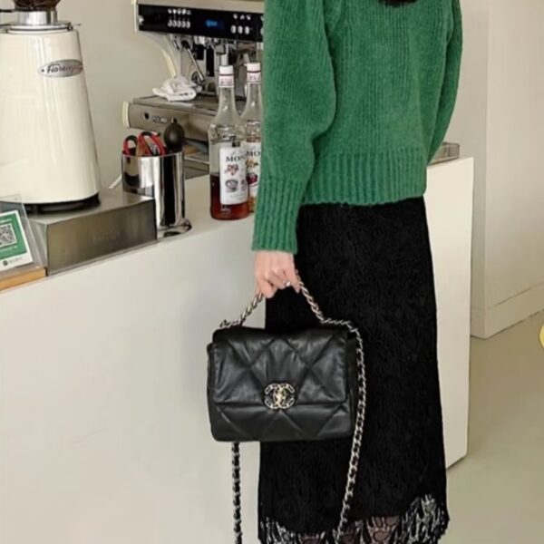 chanel 19 ハンドバッグ シャネル バッグ ショルダー 2way ハンドバッグ 本 革 ショルダー バッグ レディース 人気 ブランド 女性 バッグ 人気 ブランド シャネル バッグ 偽物 シャネル ディズヌフ - 画像 (5)